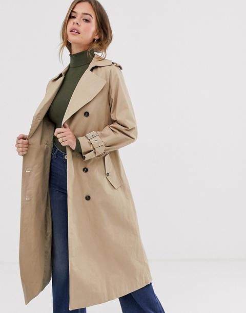 New Look - Trench Noué À La Taille - Taupe