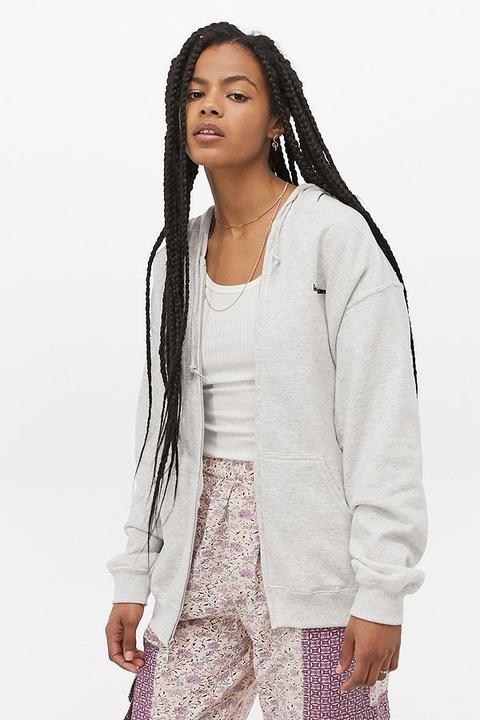 Iets Frans. Grey Zip-through Hoodie - Grey Xs At Urban Outfitters