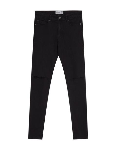 Jeans Superskinny Fit Strappi Ginocchio