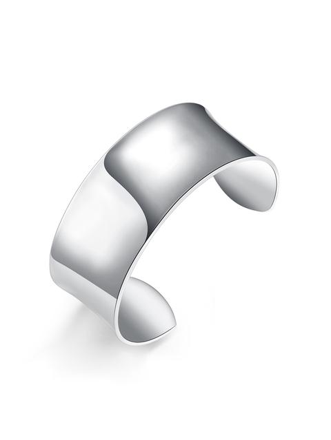 Sliver Plated Smooth Metal Cuff Bracelet