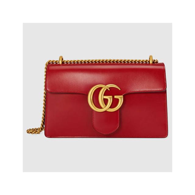 gucci gg marmont leather shoulder bag