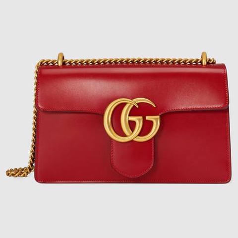 Gg Marmont Leather Shoulder Bag