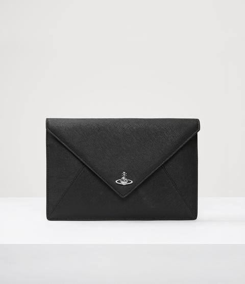 Victoria Envelope Clutch Black