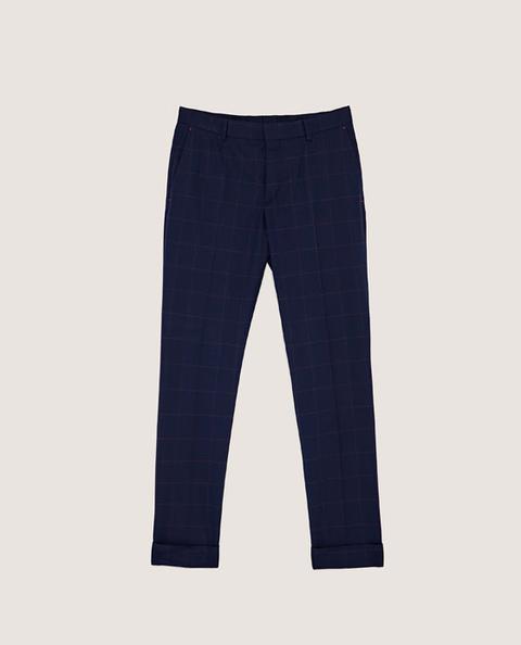 Pantaloni Abito A Quadri