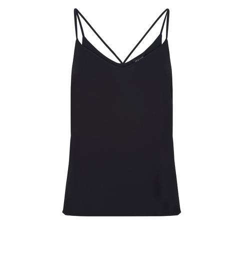 Black Strappy Back Cami New Look