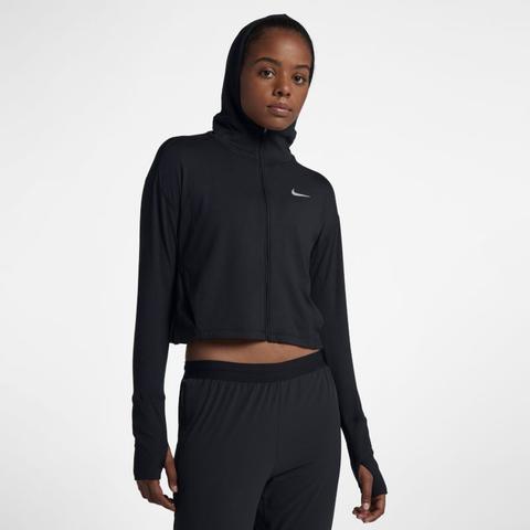 Felpa Da Running Con Cappuccio E Zip A Tutta Lunghezza Nike - Donna - Nero