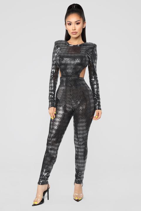 metallic jumpsuit