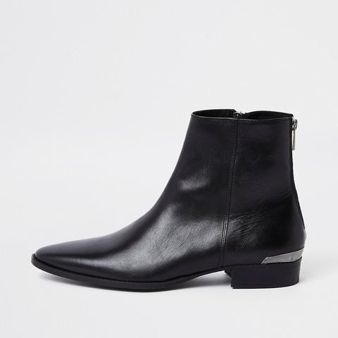 Ri 30 Black Leather Chelsea Boots