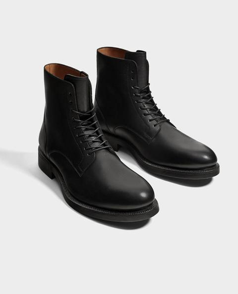 Stivale Nero In Pelle