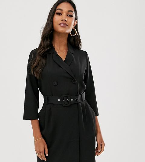 Vestido Estilo Esmoquin Con Cinturón De Vila-negro