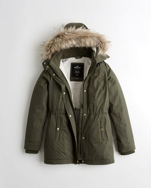 Chicas Parka Con Forro De Sherpa