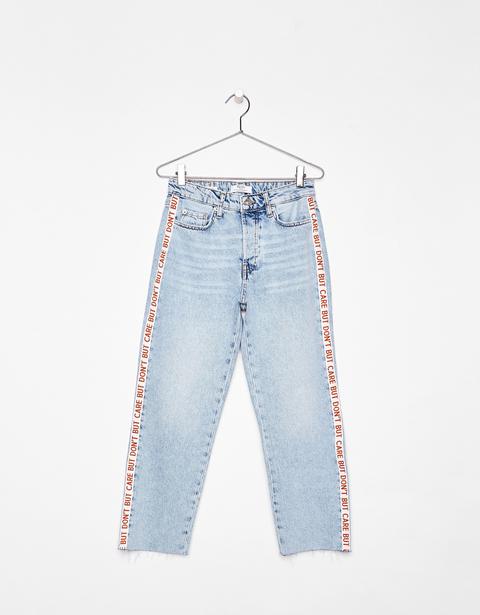 Jeans Straight Cropped High Rise