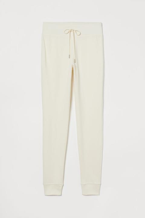 Cotton-blend Joggers - White