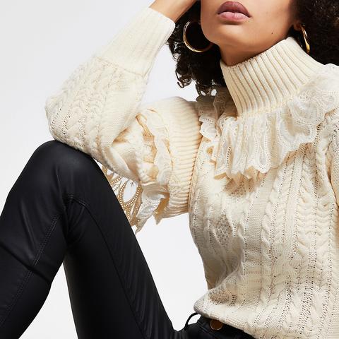 Frill on sale knit jumper