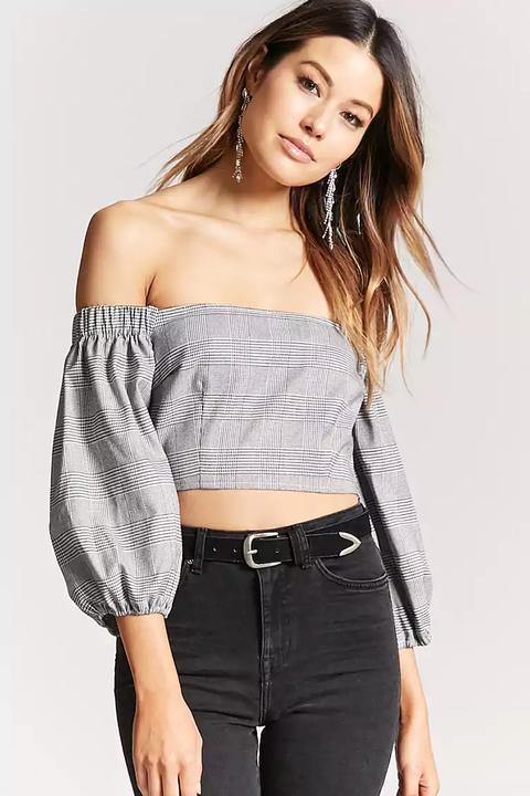 Glen Plaid Crop Top