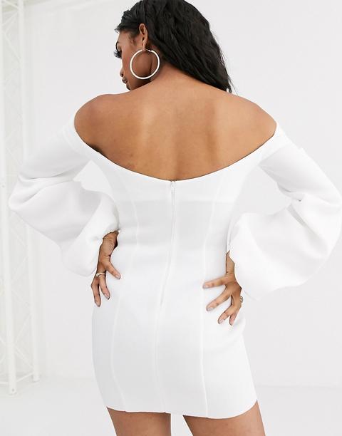 asos long sleeve white dress
