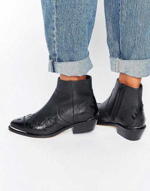 Botines Western De Cuero Artessa De Asos