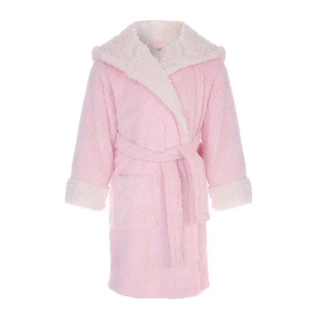 pink sherpa dressing gown