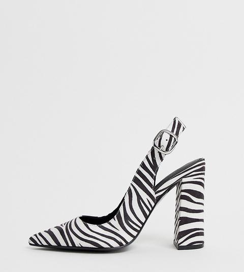 zebra block heels