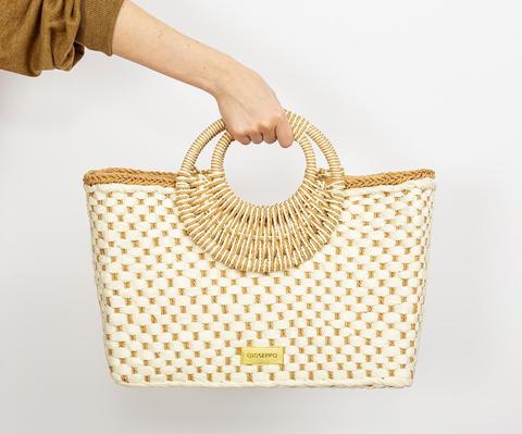 Bolso Estilo Capazo Blanco Para Mujer Rodez