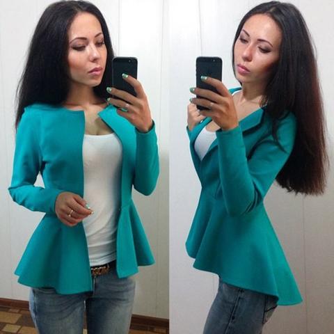 Cappotto Pianura Pieghe Nessun Tasto Collare Couverture Casuale Verde