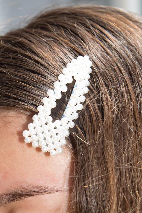 White Pearl Hair Clips