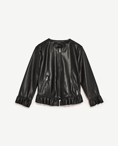 zara frill leather jacket