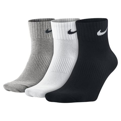 Nike Lightweight Quarter Calcetines (talla Grande/3 Pares) - Negro