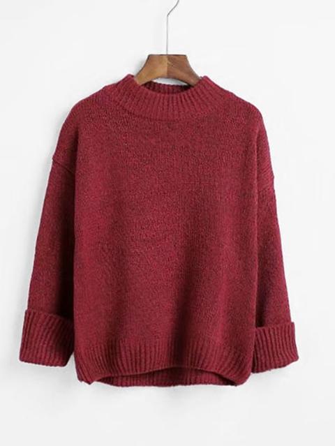 Solid Drop Shoulder Jumper