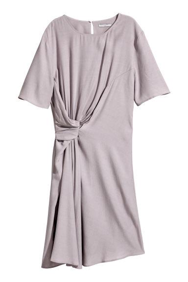 H & M - Abito In Tessuto Increspato - Grigio