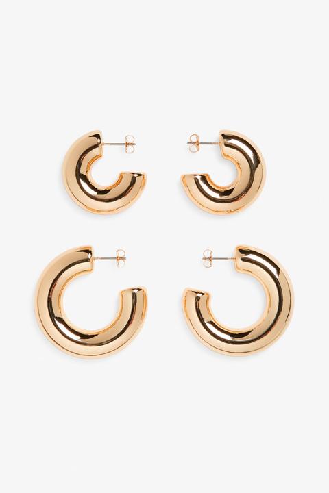 Assorted Hoop Earrings - Gold