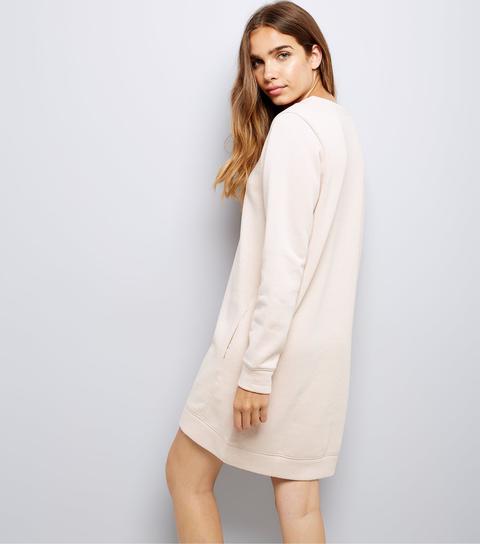 Shell Pink Sweatshirt Dress