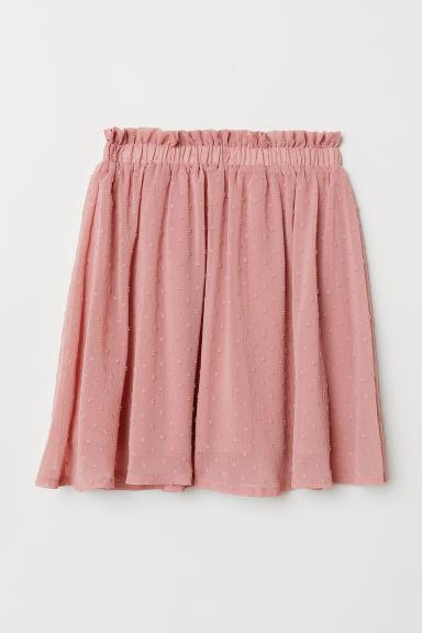 H & M - Falda Corta De Gasa - Rosa