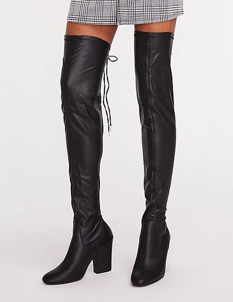 black over the knee boots charlotte russe