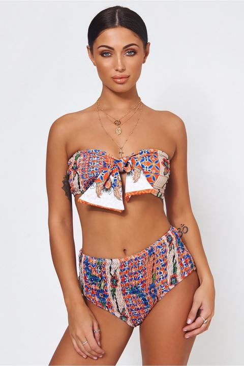 Hersy Orange High Waisted Bikini