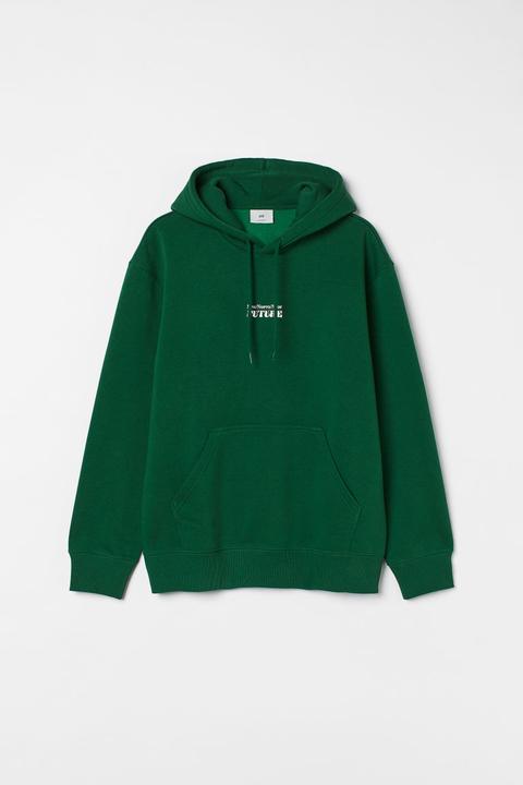 Sudadera Relaxed Fit - Verde