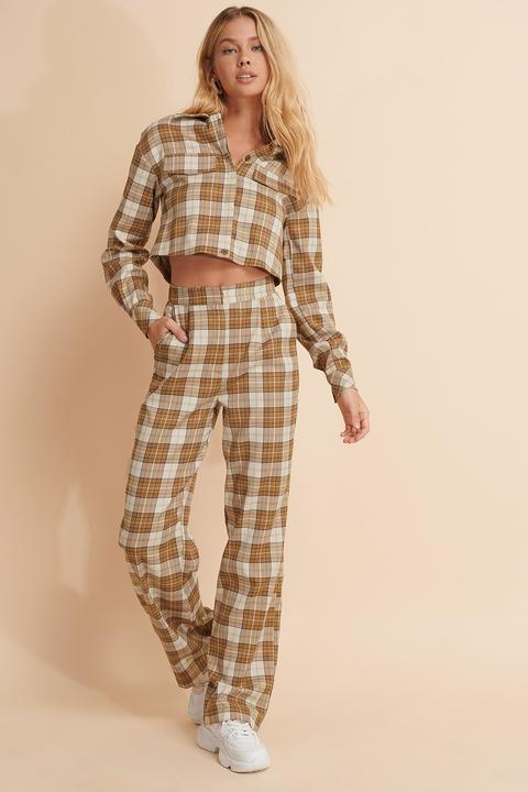 Misslisibell X Na-kd Checkered Pants - Multicolor
