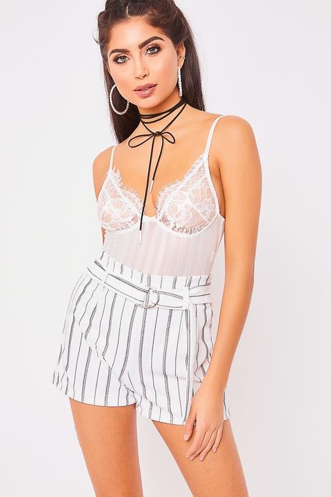 Melissa White Stripe Shorts