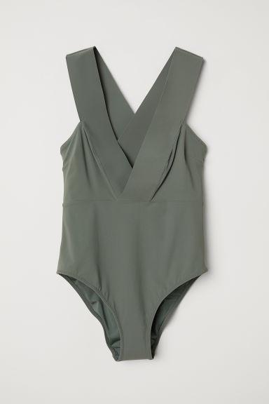 H & M - Traje De Baño Con Escote En V - Verde