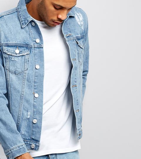 new look ripped denim jacket
