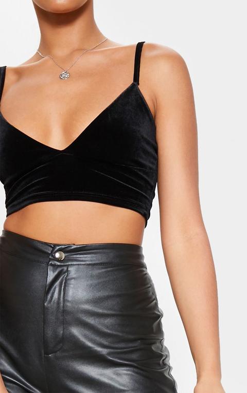 Black Velvet Strappy Bralet