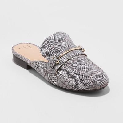 Women's Remmy Plaid Backless Loafers - A New Day
