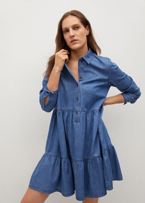 Vestido Denim Volante