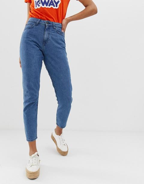 Noisy May - Mom Jeans Alla Caviglia - Blu