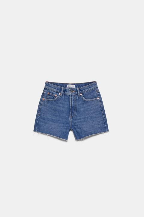 Shorts Denim Hi Rise Straight