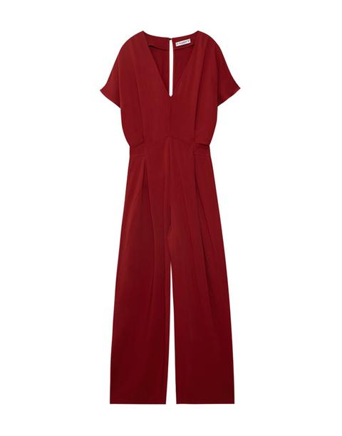 Mono Culotte Rojo Escote Pico