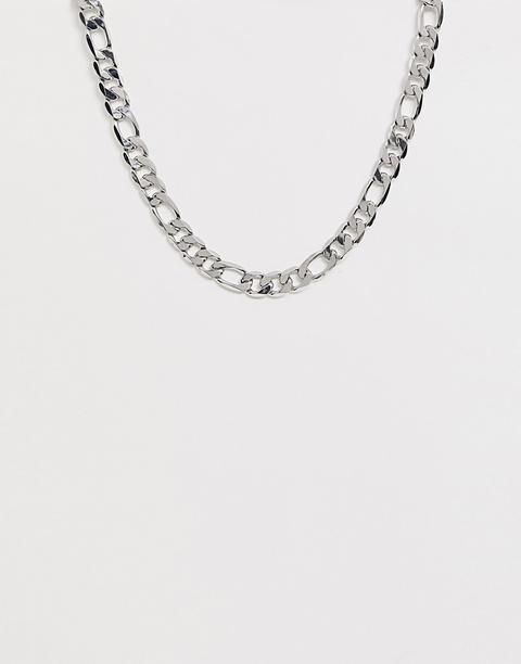 Designb Chunky Figaro Chain Necklace In Silver