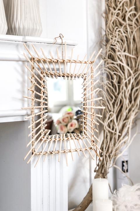 Miroir Rectangle En Rotin