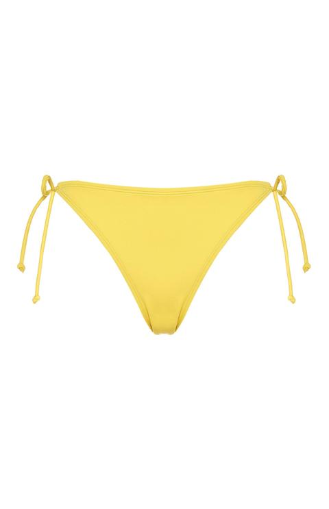 Yellow Side Tie Bikini Briefs