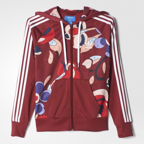 Track Jacket Hooded Rita Ora - Rosso Adidas